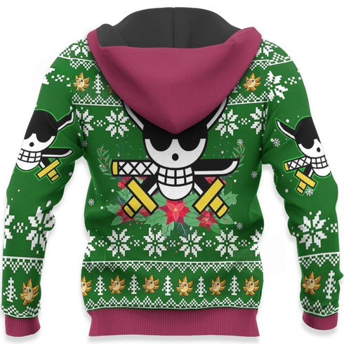 Zoro Ugly Christmas Sweater One Piece Anime Xmas